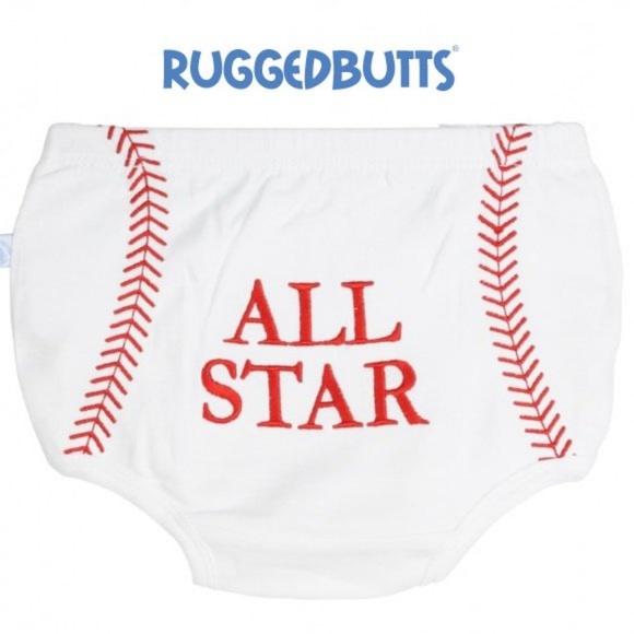 NWT Baseball 'All Star' Bloomer© Diaper Cover Size 0-3 Months - Picture 4 of 4